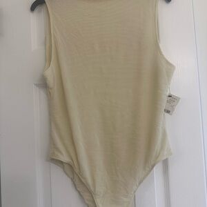 AKIRA Cream Sleeveless Bodysuit